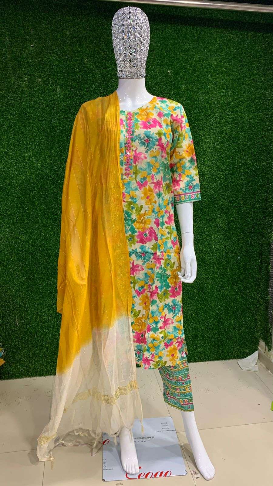 BEMITEX PRESENTS MODAL SILK FABRIC WITH HANDWORK LATEST FLOWER PRINT READYMADE 3 PIECE COLLECTION WHOLESALE SHOP IN SURAT
